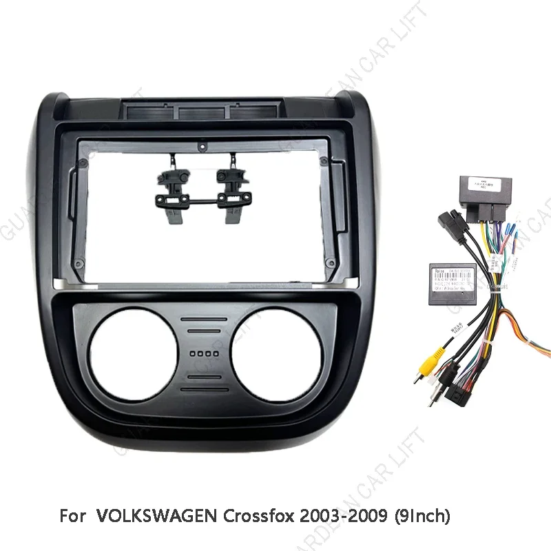 For VOLKSWAGEN SpaceFox 2003-2009 9Inch Car Radio Fascias Android Stereo Player 2Din Head Unit Panel Dash Frame