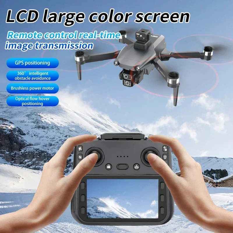 RC Drone 4k Profesional L600-1 PRO MAX 8K Con Cámara HD Gran Angular WIFI 360 °   Helicóptero plegable para evitar obstáculos, juguetes FPV