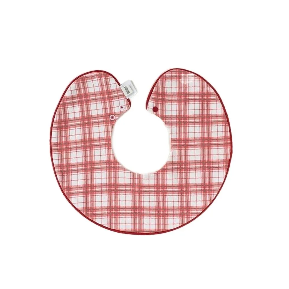 

Feeding Supplies Baby 360-degree Bib Flower Printed Plaid Infants Saliva Towel Soft Cotton Anti Fouling Baby Drool Towel Mom