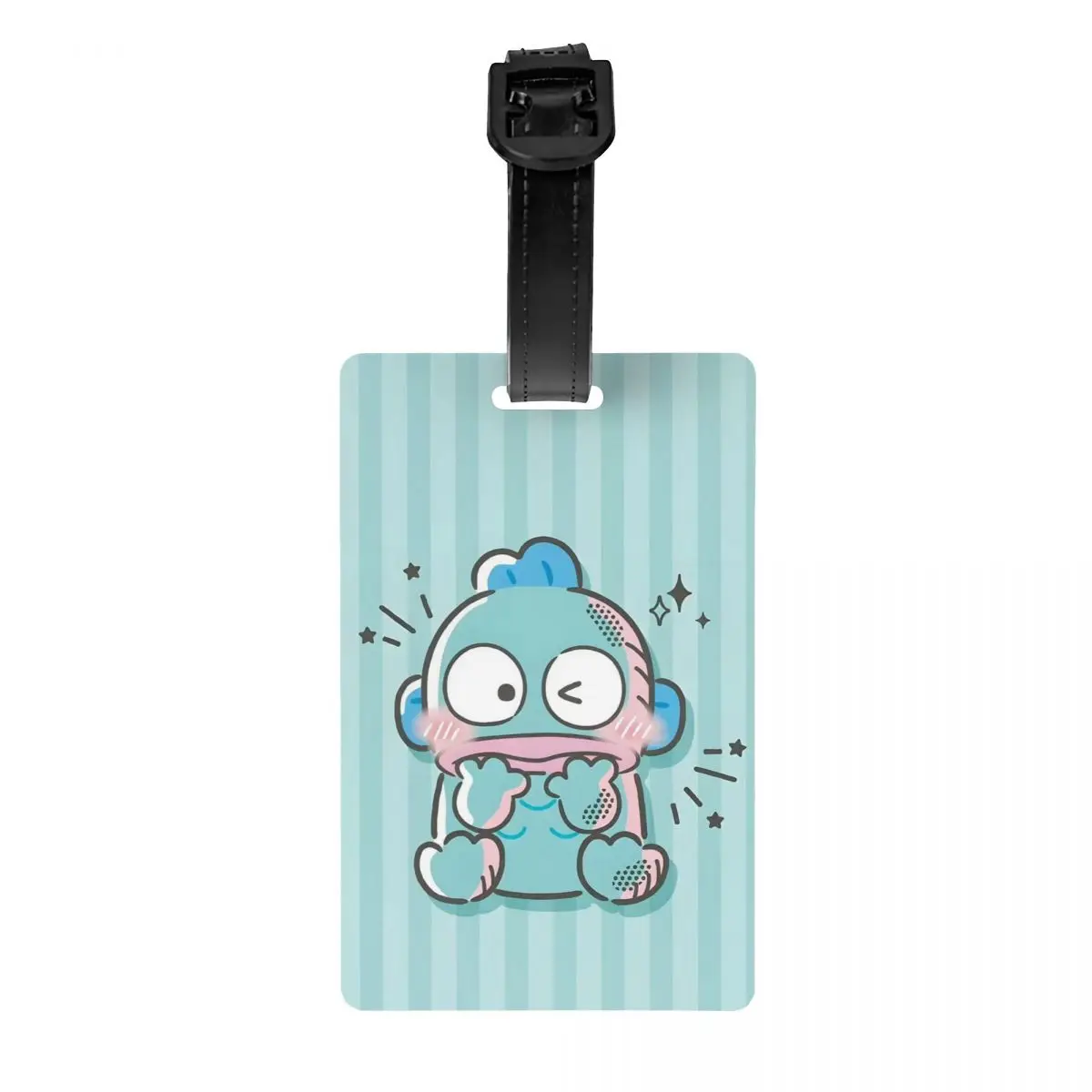 

Изготовленная на заказ багажная бирка с героями мультфильмов Hangyodon для дорожного чемодана, идентификационная этикетка с конфиденциальной крышкой