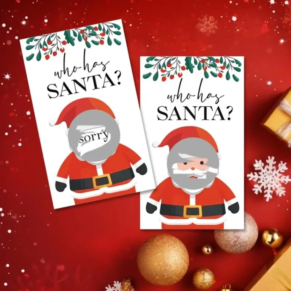 40pcs Scratch-Off Christmas Scratch-Off Cards Game Card Format Christmas Themed Holiday Game Cards Party Activity Set