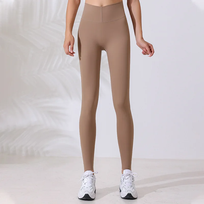 Women Sport Leggings High Waist Yoga Pant Elastic Hip-Lifting  Running Trousers Free Cropped Quick Dry Gym Fitness Tights Female