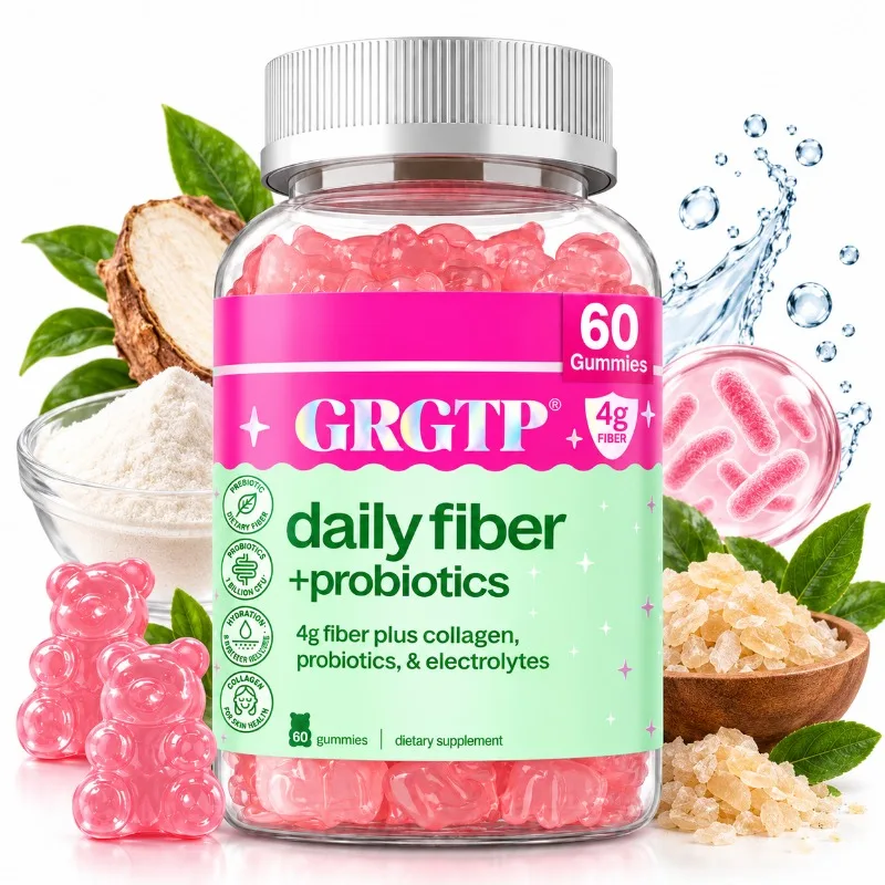 Daily Fiber + Probiotics Gummies - Help Replenish and Refresh, Promotes Collagen Synthesis,Vaginal Health,Replenish Electrolytes