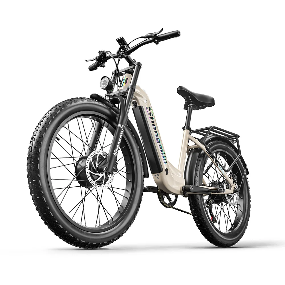 Vélo électrique Shengmilo S700, 2000W, deux moteurs, vélos électriques pour adultes, amovible batterie 48V17.5AH, VTT électrique, fatbike velo electrique 26 pouces, Autonomie 60km,Frein hydraulique