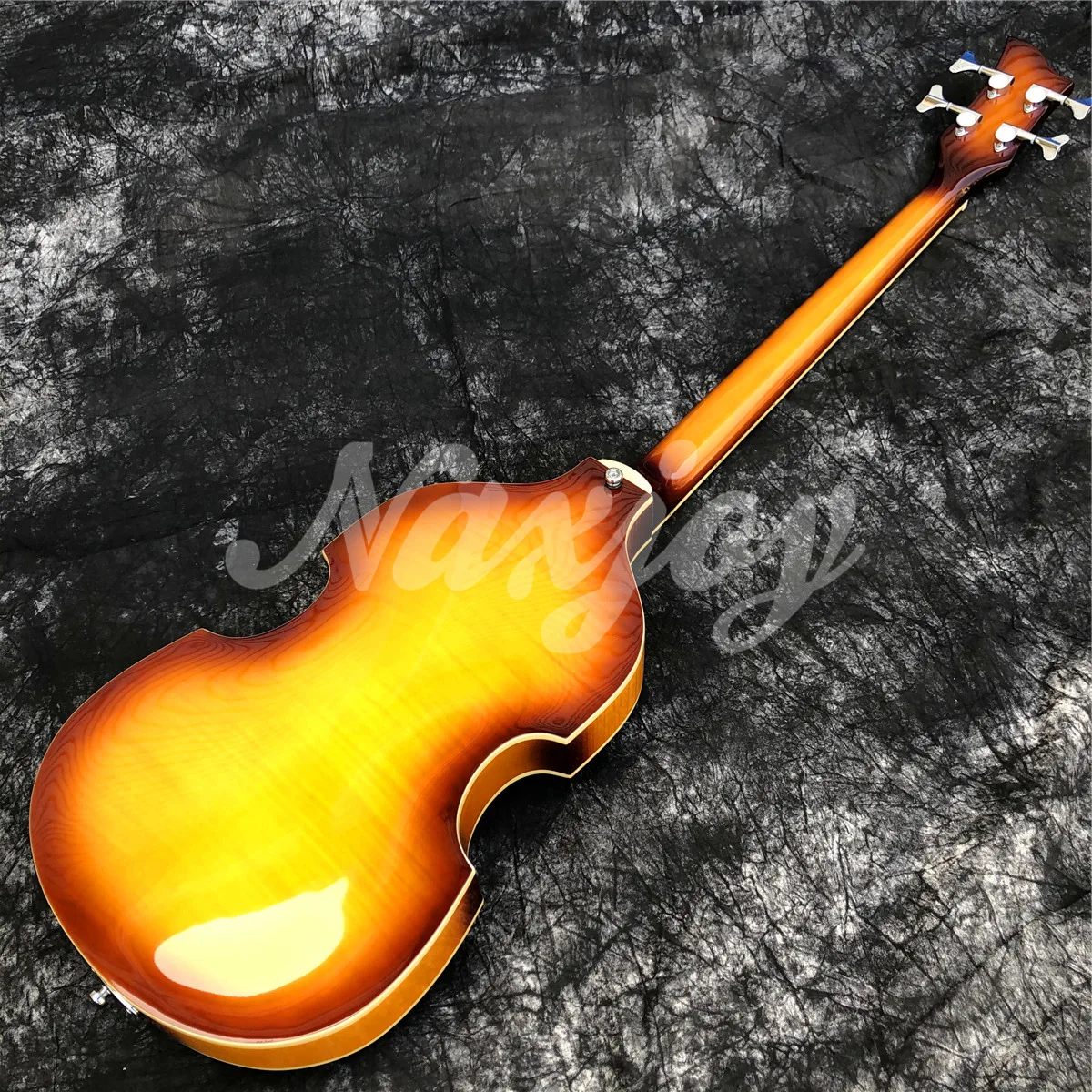 Hofner 4 Strings Electric Bass Sunburst Flame Maple Hollow Body Vintage CT Violin BB2 Electric Bass Guitar