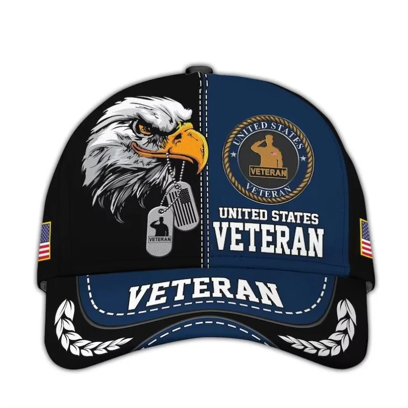 Premium US Veteran Baseball Cap – Patriotic Military Veteran Hat, Adjustable Tactical Ball Cap, Bold Eagle Design – Hot Sale