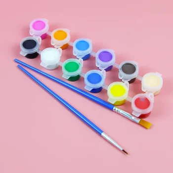 Juego de pigmentos para grafiti DIY, 12 colores, pinturas acrílicas con 2 pinceles para pintura al óleo