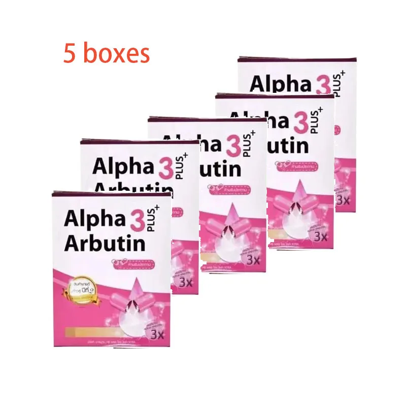 5boxes 3X Alpha Arbutin 3 Plus Powder Mix With Lotion Skin Lightening Brighten Reduce Dark Skin Blemishes