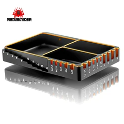 1Pcs CNC Screw Tray Hydrogen Peroxide Gold Aluminum Magnet Screw Tray Storage Plate for RC Aircraft Automotive Boat Repair Tools