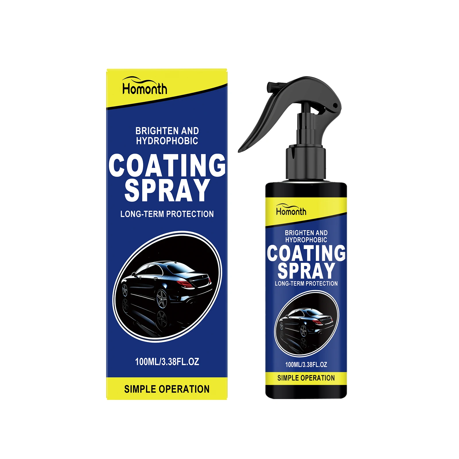 Automotive coating agent, car shiny anti-rust, keep gloss, convenient refurbishment coating care spray