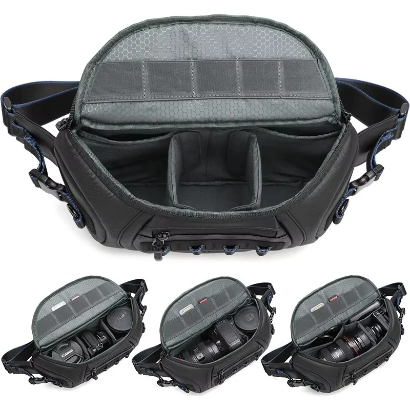 Lightweight Waterproof Camera Sling Bag Small Crossbody Chest Bag for DSLR Cameras