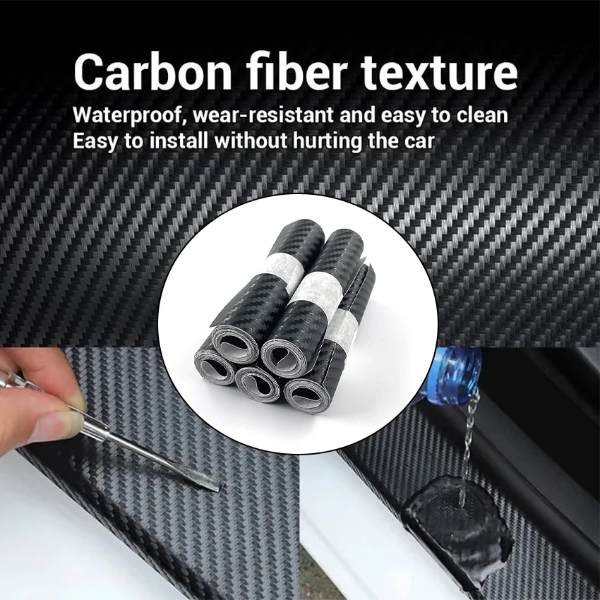 

Nano Carbon Fiber Car Sticker Paste Protector Strip DIY Automotive Protective Film Auto Door Sill Side Mirror Anti Scratch Tape