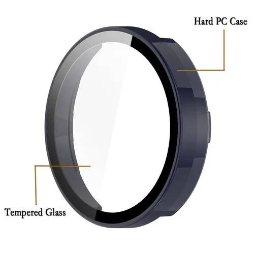 Imagen 2 del producto Carcasa de reloj 2 en 1 para Garmin Lily 2, carcasa de reloj + cubierta dura de vidrio templado con película protectora de pantalla, Material de PC