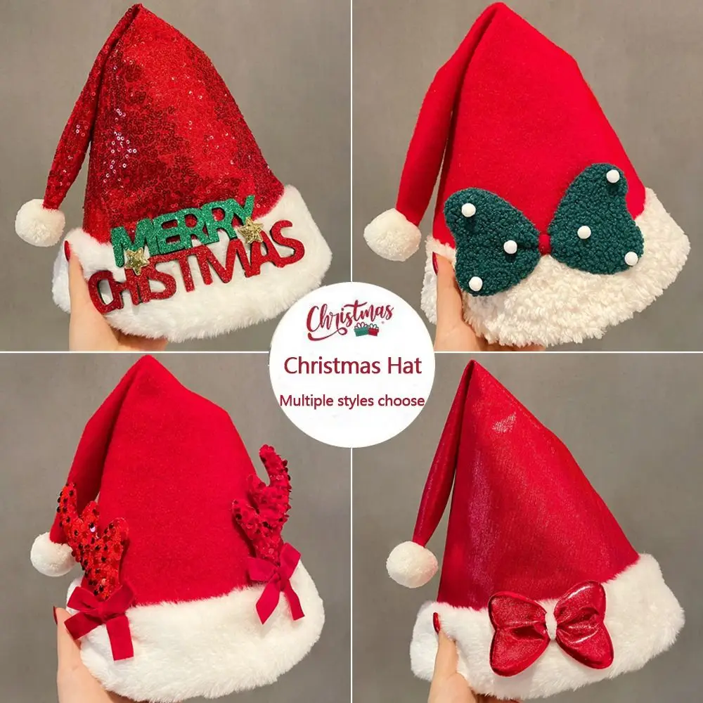 Interesting Creative Christmas Hat Party Decoration Cute Santa Claus Xmas Hat Holiday Gift Holiday Dress Up Pullover Hats