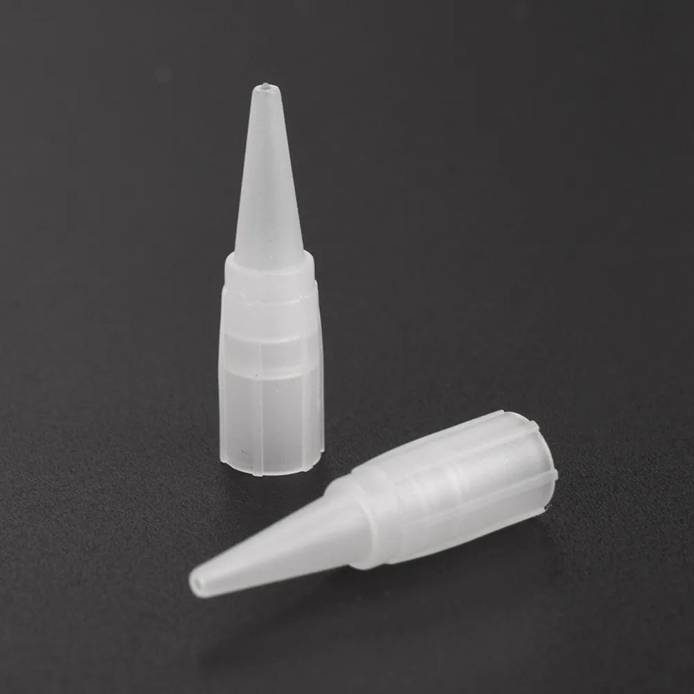 

100Pcs Disposable Eyebrow Machine Needle Tips Transparent Plastic Tips Eco-Friendly Safe Skin Material