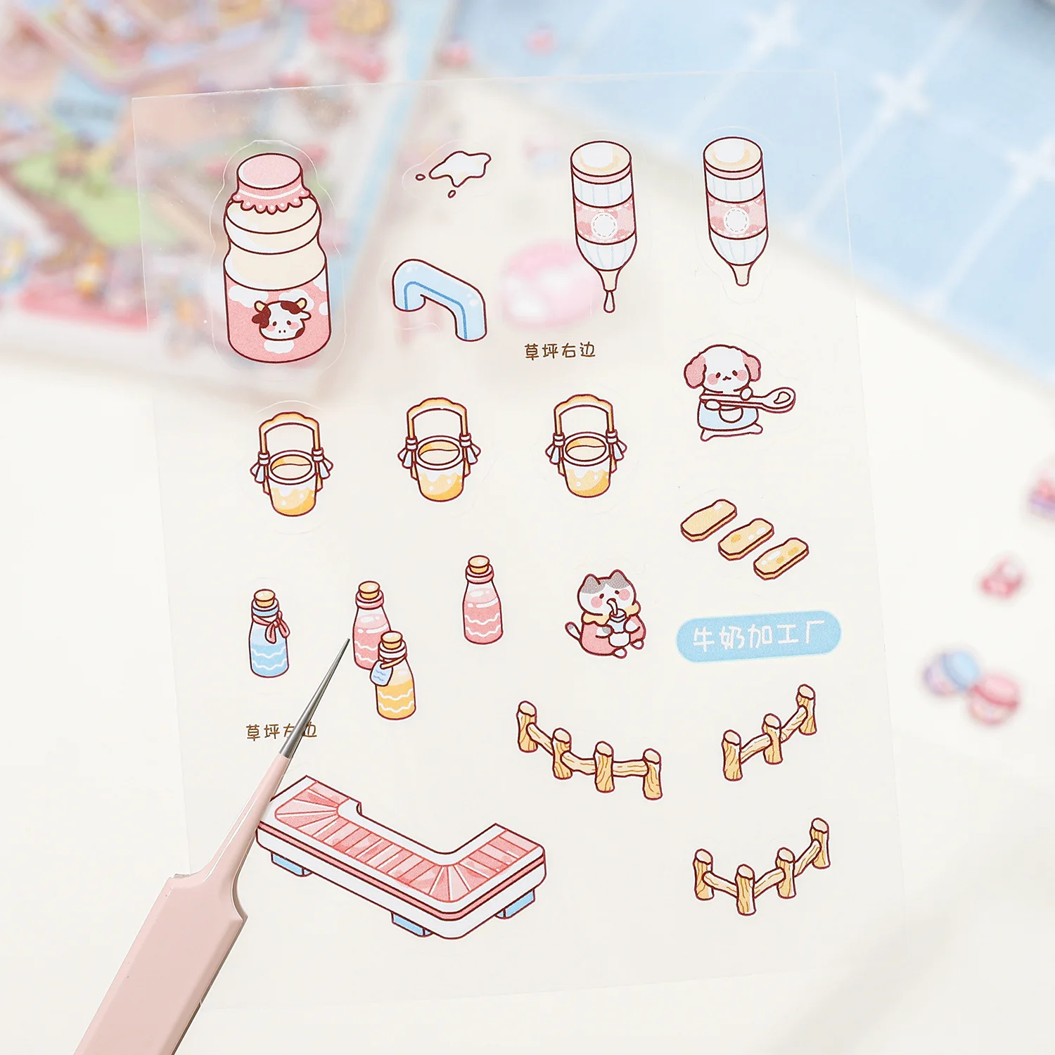 24pcs/lot Kawaii Scrapbook Stickers Good Night Life Island DIY Journaling Scrapbooking Supplies Decorative Stationery Sticker