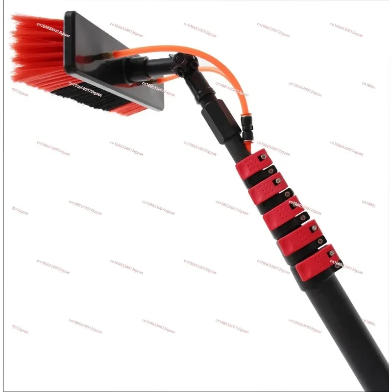 

telescopic long reach water fed pole solar panel cleaning brush window cleaning equipment