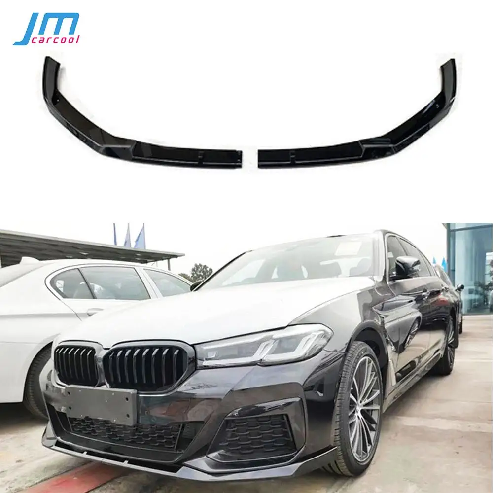 

ABS Carbon Look Front Bumper Lip Chin Spoiler For BMW 5 Series G30 G38 M Sport FD Style 2021 2022 Auto Car Accessorise