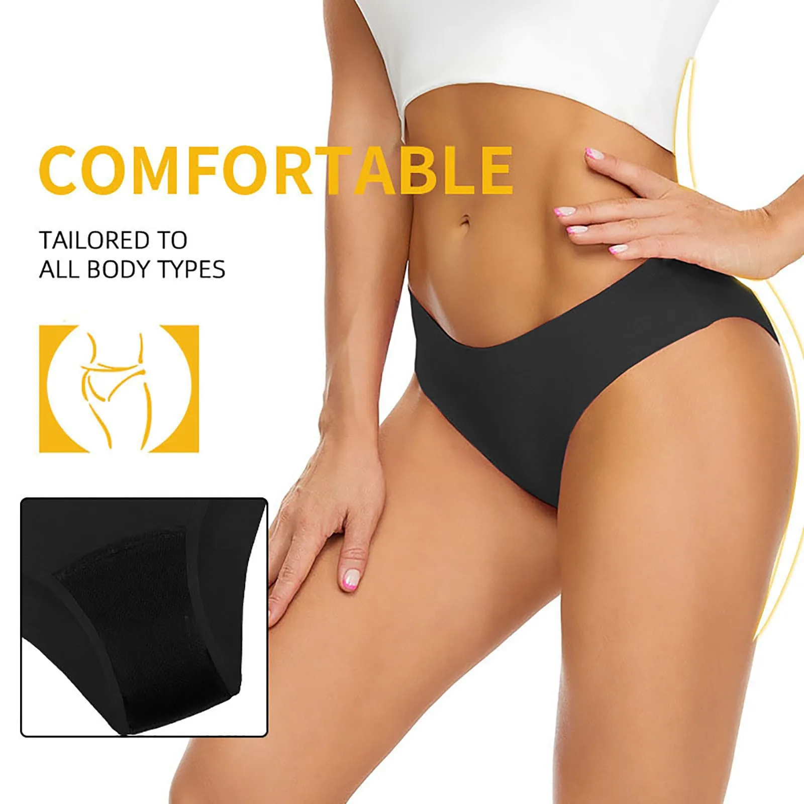Swimwear Menstrual Leakproof Bikini Bottom Absorbent Pants High Waist Swimming Trunks For Teenagers Women image 2