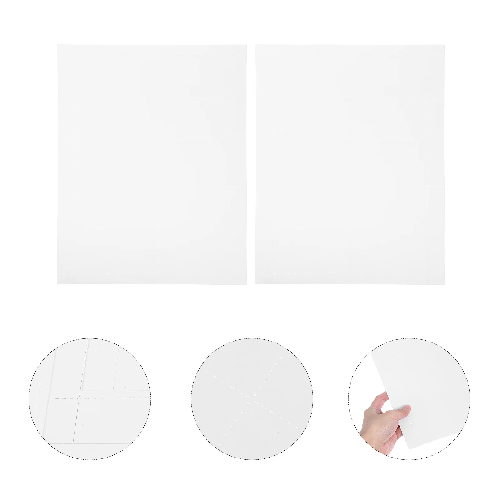 

SHOWERORO 10 Sheets 250gsm Blank Card Stock Printable Business Cards Playing Cards Double Sided White Paper for Printer