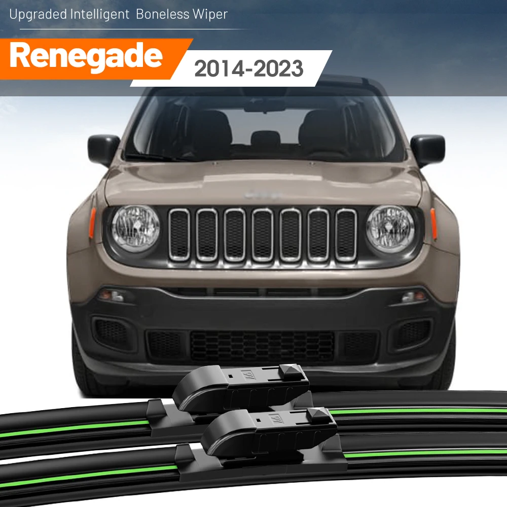 

2pcs For Jeep Renegade 2014-2023 Front Windshield Wiper Blades 2015 2016 2017 2019 2020 2022 Windscreen Window Accessories