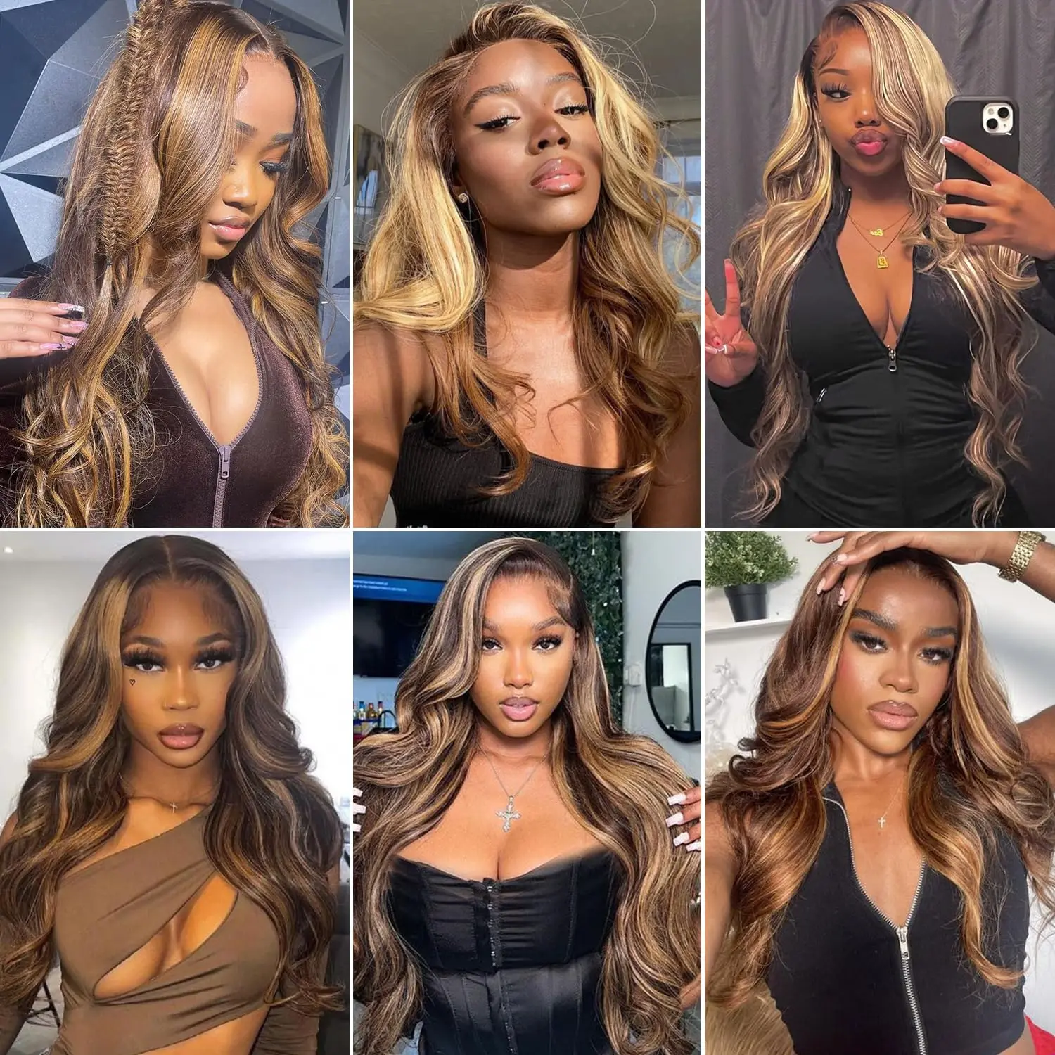 MDL 250 Density 100% Remy Human Hair 13x4 13x6 HD Lace Frontal Wig for Women Pre Pulcked Body Wave Ombre Highlight P427