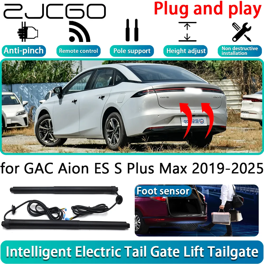 

ZJCGO for GAC Aion ES S Plus Max 2019-2025 Electric Powered Tailgate Power Liftgate Automatic Tailgate System With Foot Sensor