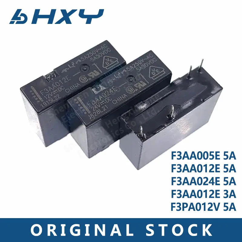 

20Pcs/Lot F3AA Power Relays 1 Form A 1 Pole 5V 12V 24V DC 4PIN 5A 250VAC 30VDC F3AA012E F3AA005E F3AA024E