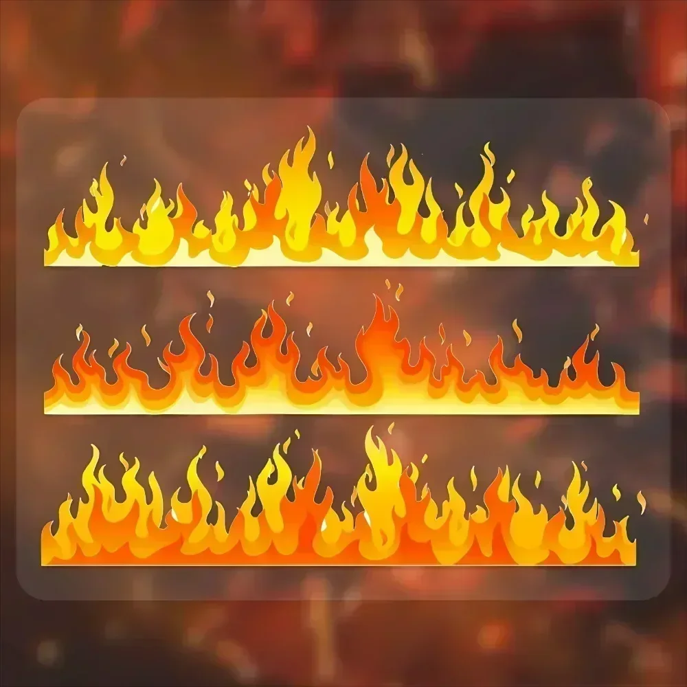 لهب دراجة نارية ملصقات مقاوم للماء DIY بها بنفسك دراجة نارية لوحات جانبية خزان الوقود هدية سكوتر خوذة صندوق شارات الفينيل الديكور الرائع #1