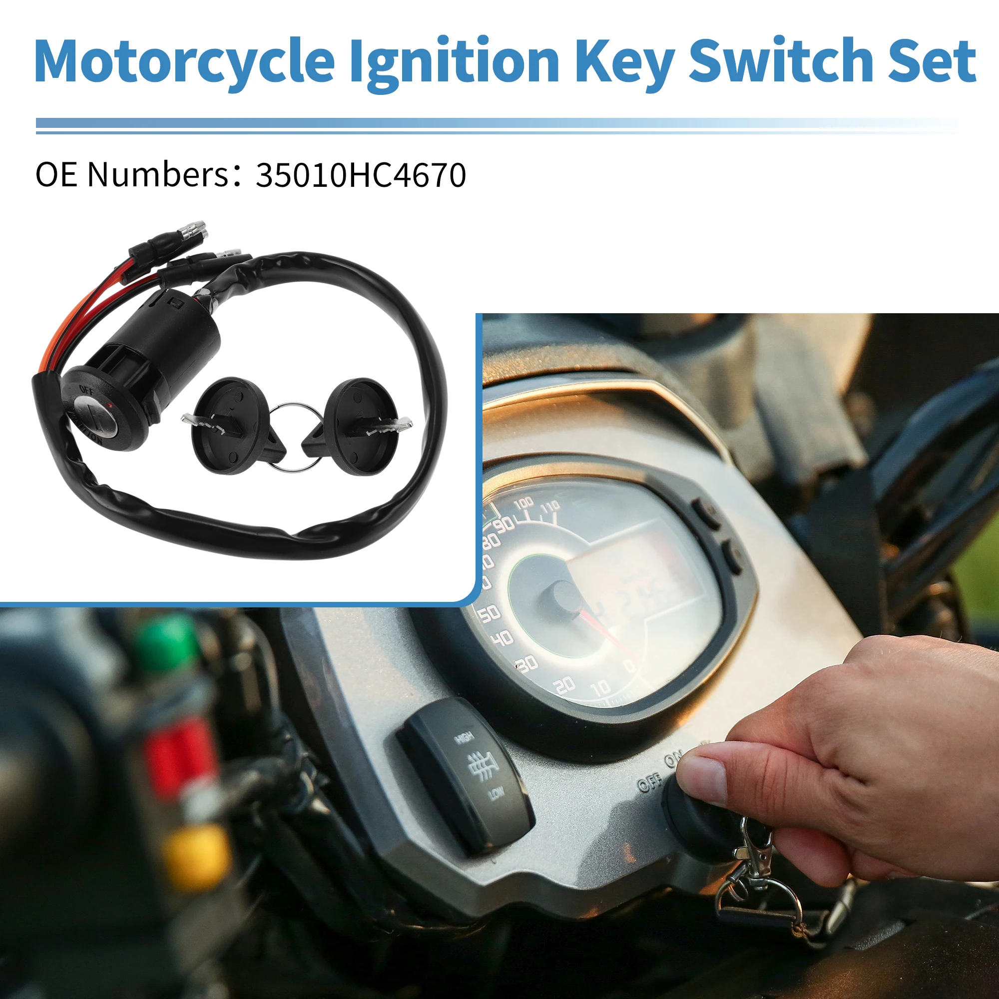 

UXCELL ключ зажигания, набор замков зажигания No 35010HC4670 для Honda FourTrax 300 90-00, 1 комплект