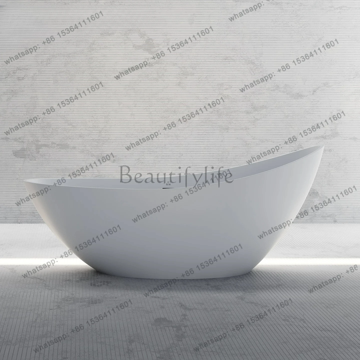 Nordic simple moon-shaped acrylic bathtub home personalized creative freestanding boat-shaped bathtub