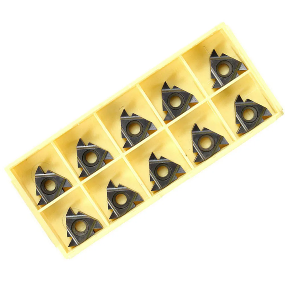 Reliable Cutting Performance 16ER AG55 Carbide Threading Inserts, 10Pcs 6mm CNC Lathe Turning Blade Tool for Consistent Output