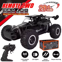 RC Cars 1:16 2.4Ghz All Terrain 2WD Off-Road Climbing Monster Truck High-Speed 20Km/h with LED Bodylight Toy Gift for Kid Adults