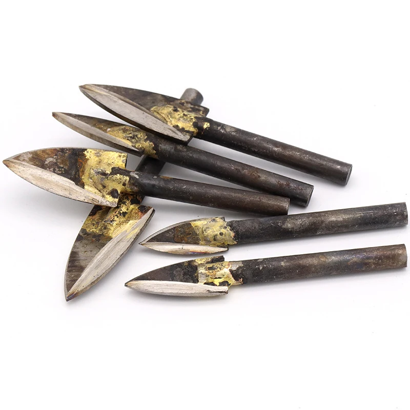 1pcs 8-20mm HSS Brazed Carving Knife 6mm Shank Milling Cutters Sharp Edge Bit Wood Engraving Woodworking For Dremel Rotary Tools