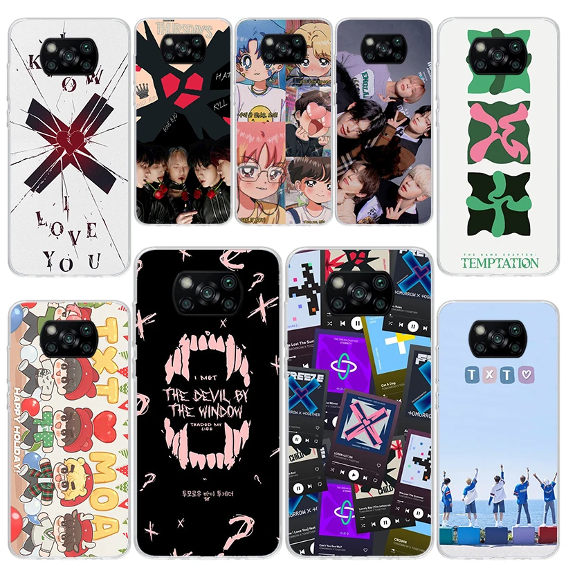 Мягкий силиконовый чехол для телефона T-Txt Boy Band Kpop для Xiaomi Poco X3 NFC X4 GT X5 M3 M2 M4 Pro M5S F3 F2 F1 Mi Note 10 Lite, чехол