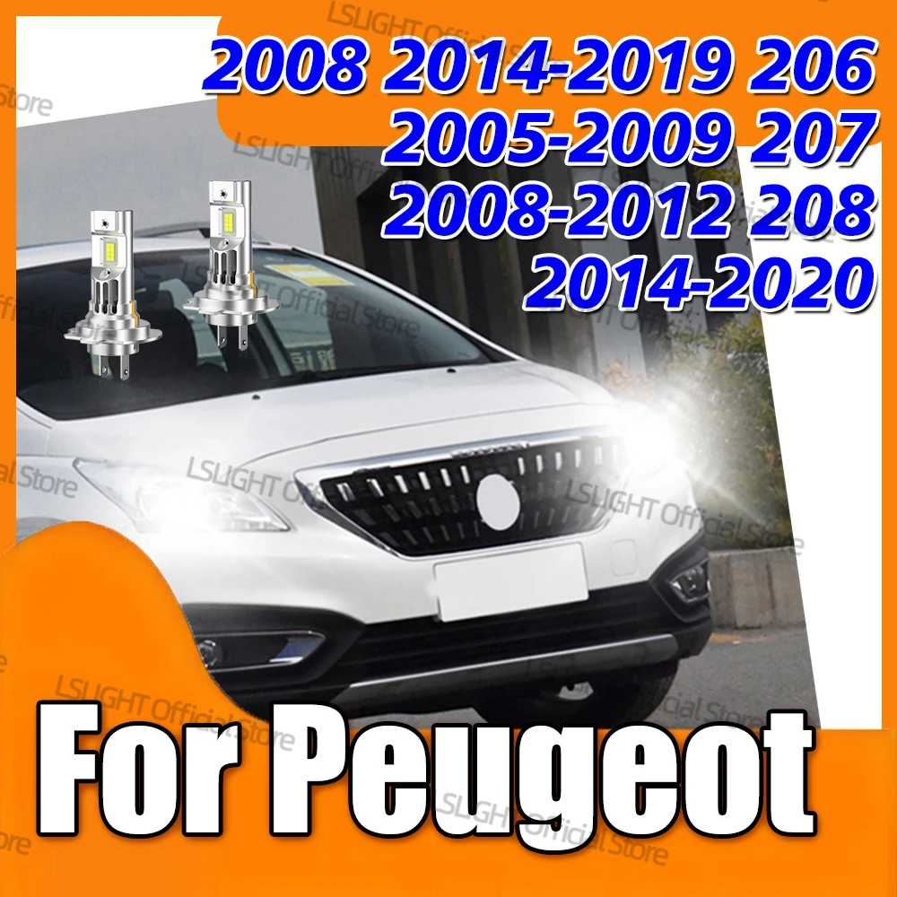 

2x LED H7 Headlight Bulbs 30000LM For Peugeot 2008 2014-2019 206 2005-2009 207 2008-2012 208 2014-2020 Super Brightness CSP Lamp