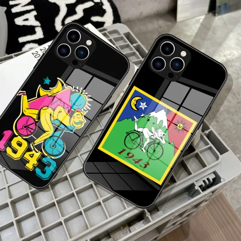 LSD Albert Hofmann Bicycle Day Phone Case Tempered Glass For IPhone 14 15 11 12 Pro 8 7 14 Plus 13 Pro MAX XR iphone 15 Covers