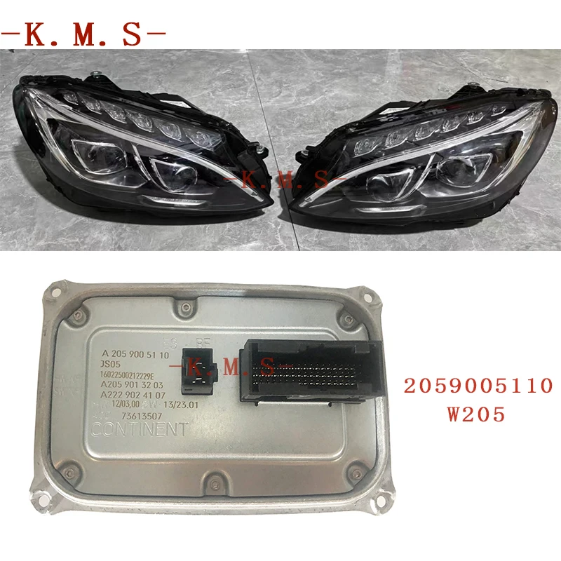 

Новинка 20590051110, подходит для Mercedes-Benz C-Class 205, модуль фар, светодиодный модуль дневных ходовых огней, высокая конфигурация