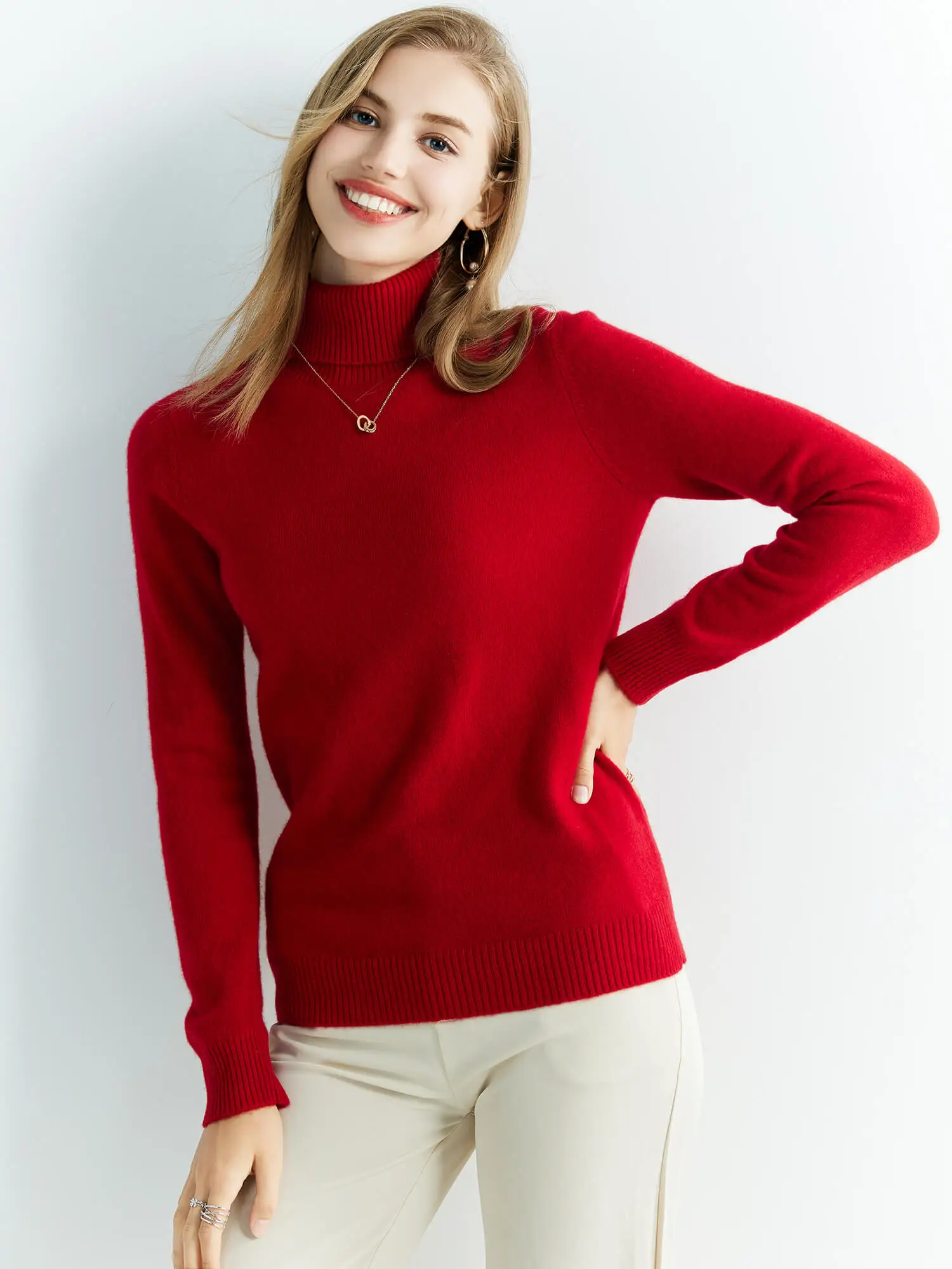 Gestrickte Pullover Kaschmir Pullover frauen 100% Merino Wolle Rollkragen Mode Pullover Winter Herbst Jumper Top Weibliche Kleidung – Detail 33