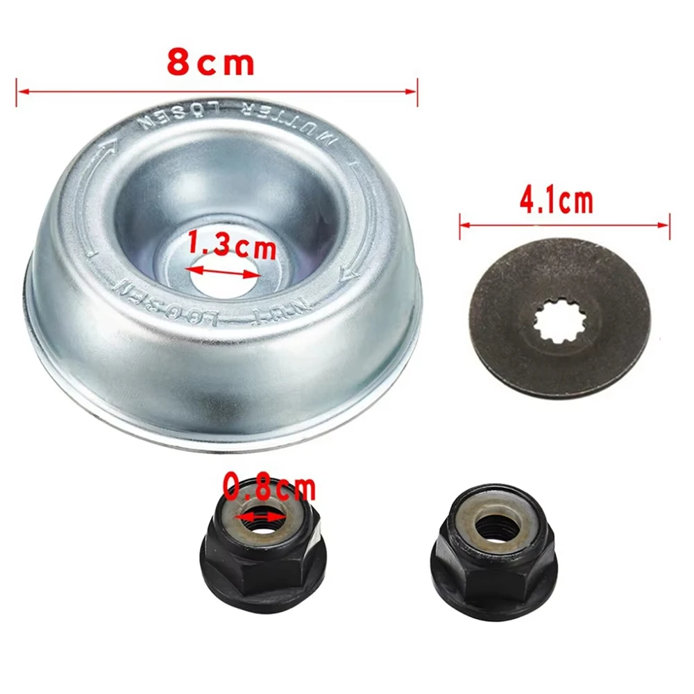 Brushcutter Blade Fit For Stihl Strimmer FS130R/FS120/FS130 Replacement Gearbox Blade Nut Fixing Kit Metal