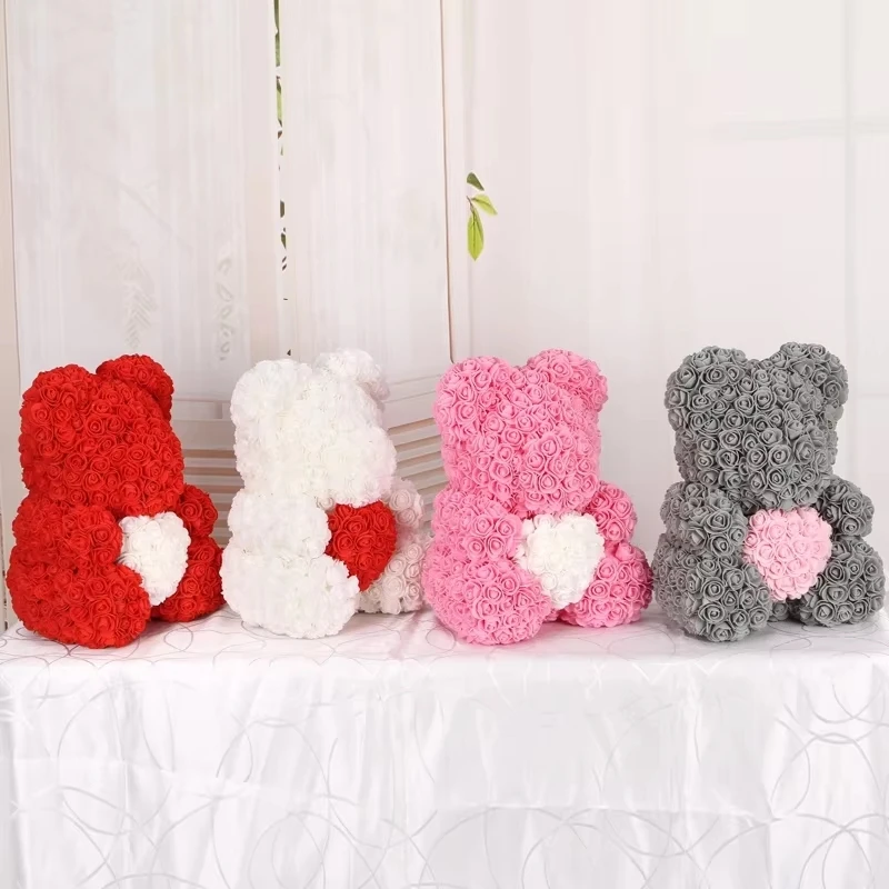 Fleurs artificielles en mousse PE pour la maison, accessoires de mariage, cadeaux décoratifs DIY, scrapbooking, ours en papier, ornements d'arche pour fêtes et événements.