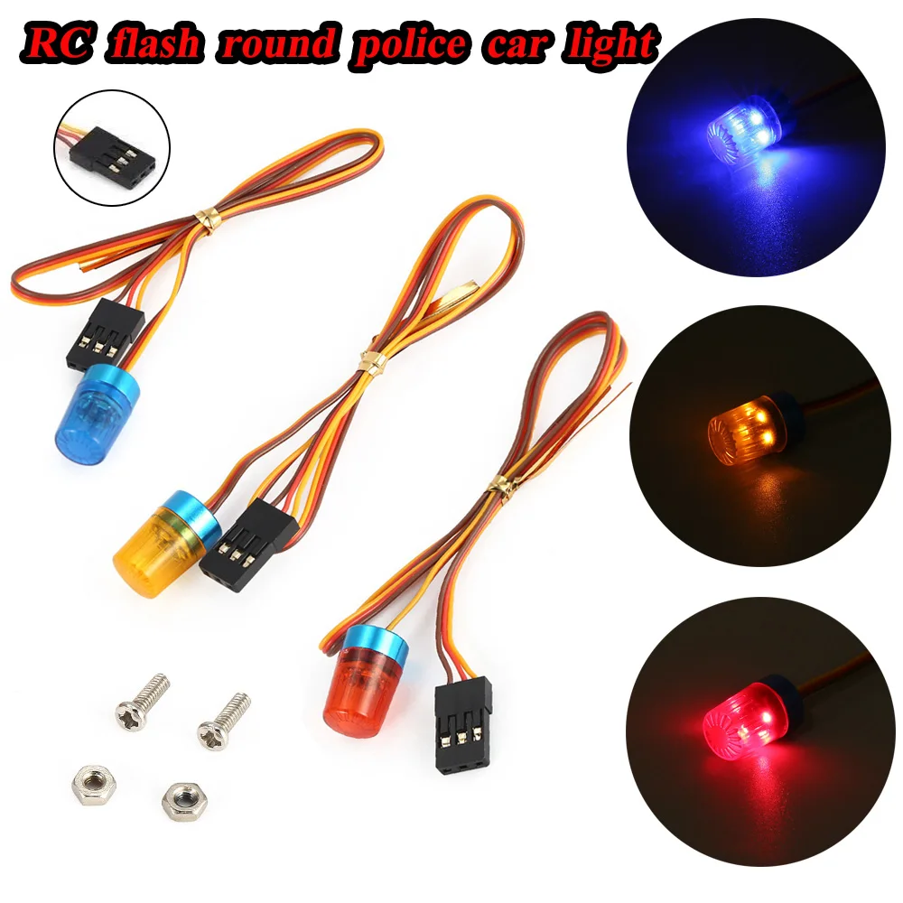 

RC Multi-function Circular Ultra Bright LED Light Lamp Strobing-blasting Flashing Fast-slow Rotating Mode for RC Car HSP Axial