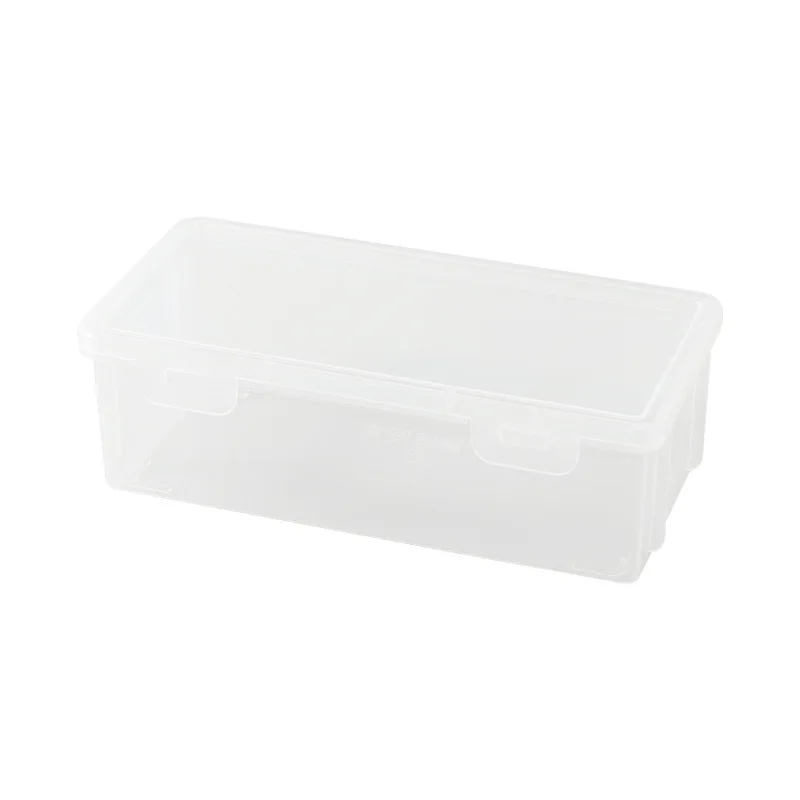 Simple Plastic Pencil Cases Transparent Square Storage Box Student Pen Pencil Holder Practical Stationery Cases