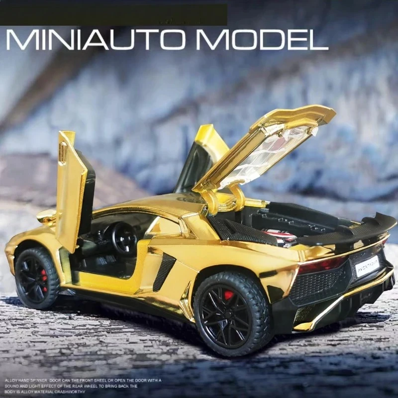 

1:32 гальванический SVJ LP750 супер модель автомобиля со звуковым светом детский мальчик литой игрушечный автомобиль миниатюрный Voiture