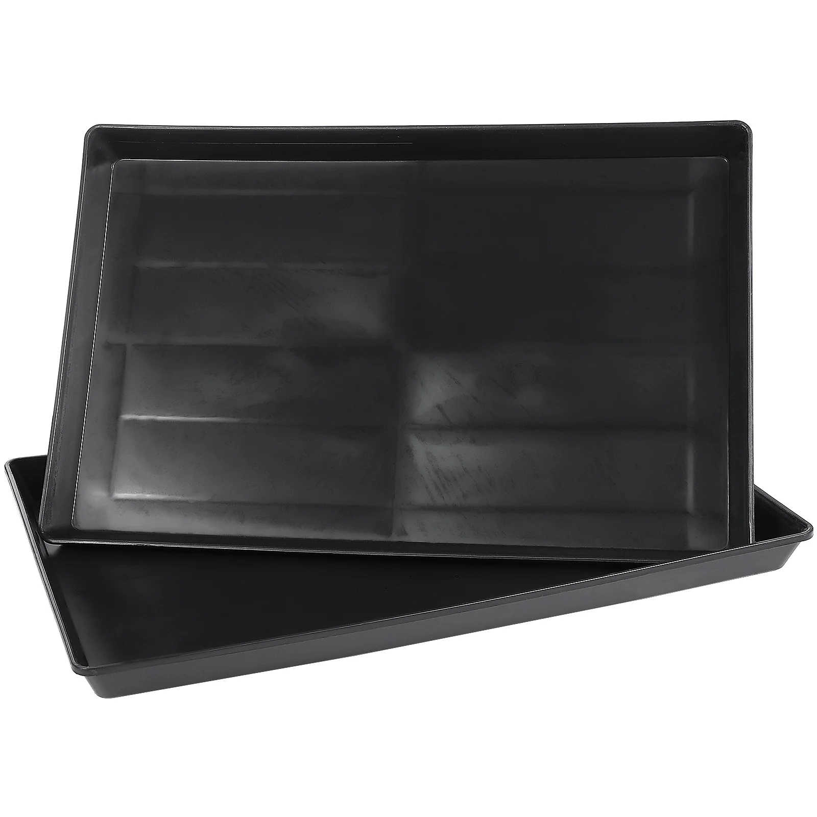 

2 Pcs Dog Potty Tray Plastic for Crate Bunny Cage Holders Parrot Small Black Parakeet Poop