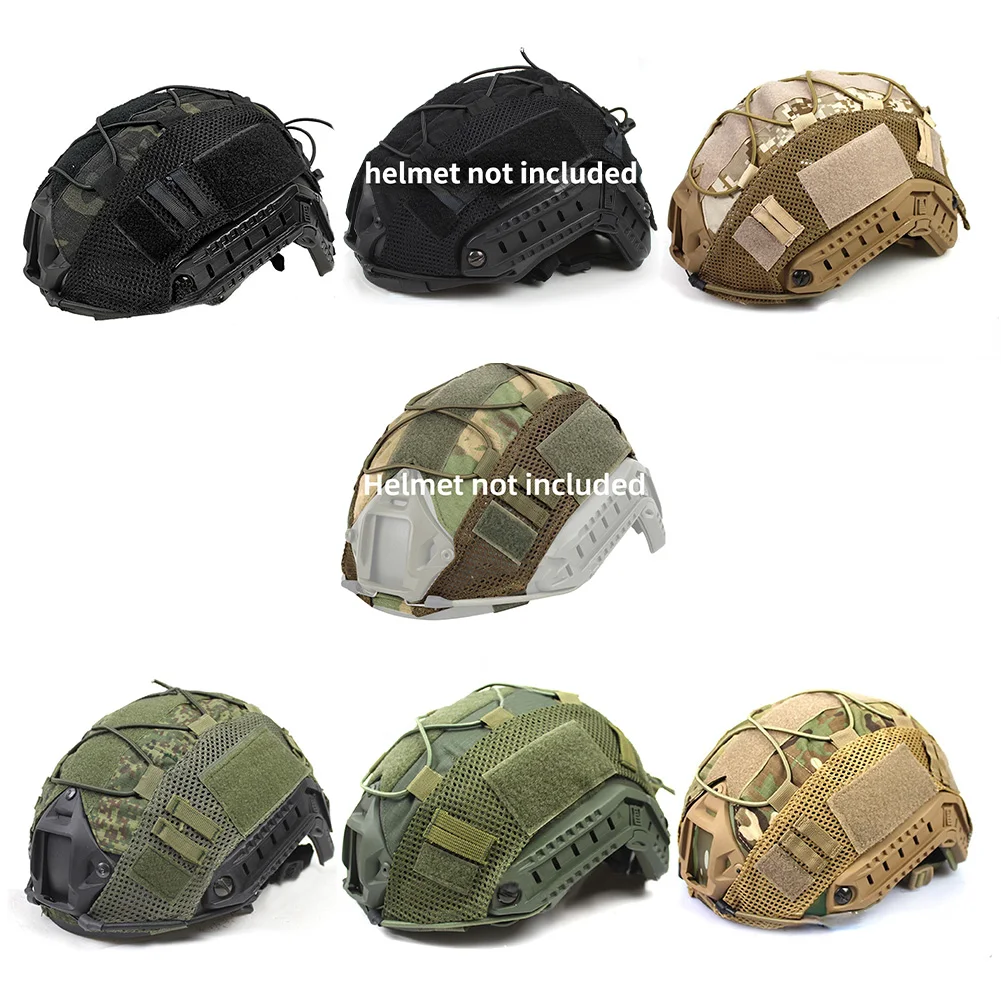 Outdoor Helmet Cover Camouflage Helmet Headdress With Elastic Cord Paintball Helmet Accessories (helmet Not Included) drop ship