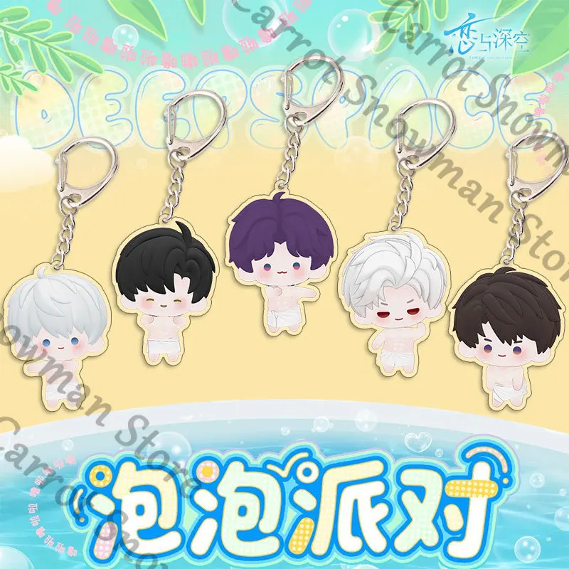 

Love and Deepspace Anime Bag Pendant Acrylic Keychain Cosplay Keyring Cartoon Gift Sylus Zayne Caleb Rafayel Xavier