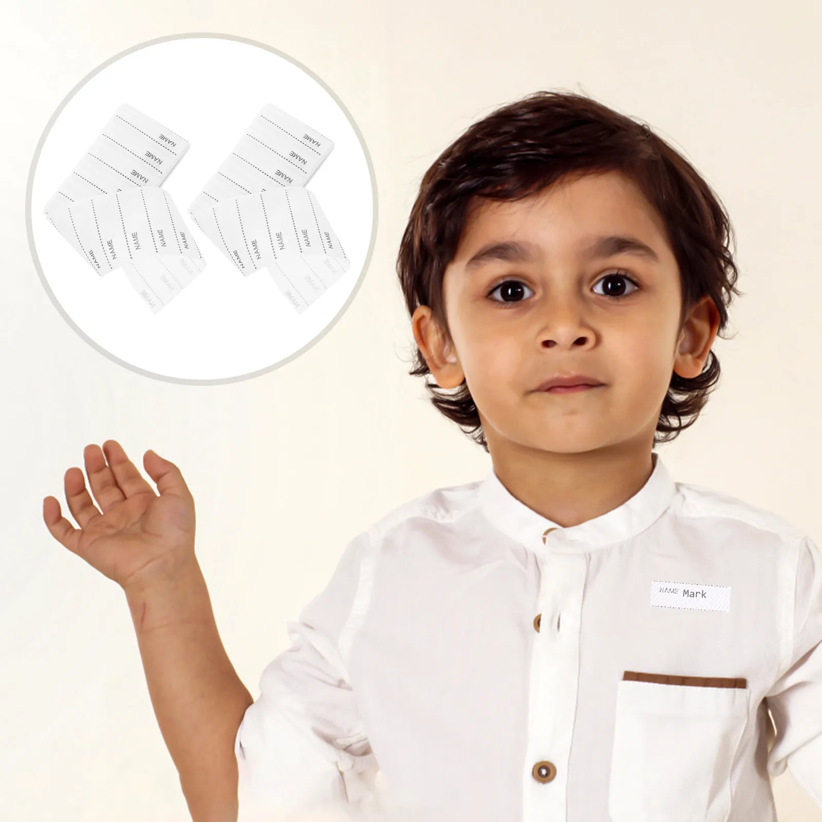 

2Sets Washable Iron on Name Labels Blank Cloth Tags Writable for Clothes Shoes Gloves Hats Sewing DIY Accessories