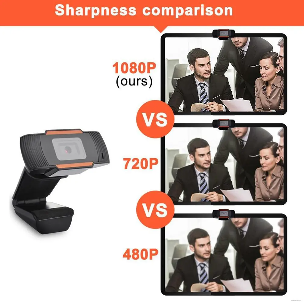 Live Webcam USB 2.0 PC Web Camera Widescreen Video With Microphone High-definition 1080P Conference Camera Driver-free