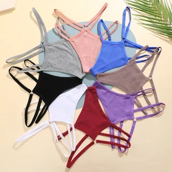 3PCS/Set Cotton Panties for Women Hollow Out Sexy Lingerie Female Breathable Underwear Elastic G-String Thongs Solid Color Pants